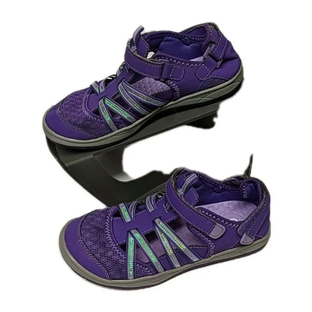 SO Girls Water Sandals 4 M Outdoors Fisherman Wet Shoes Strappy Purple